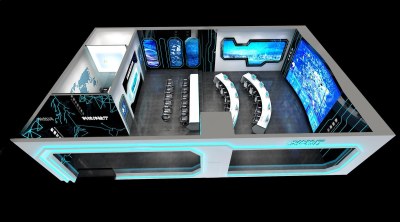 现代科技展厅3D模型下载